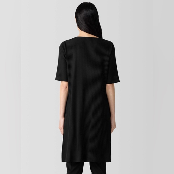 Eileen Fisher Textured Stretch Rib round Neck Top petite small NWT - Picture 2 of 6